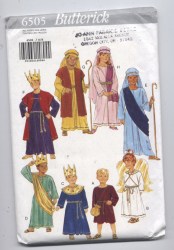 6505 Butterick NATIVITY PASSION PLAY KIDS CHARACTER COSTUMES PATTERN 4-14 Children